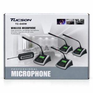 Système de conférence sans fil TUCSON TC-040W avec 4 micros col de cygne et récepteur