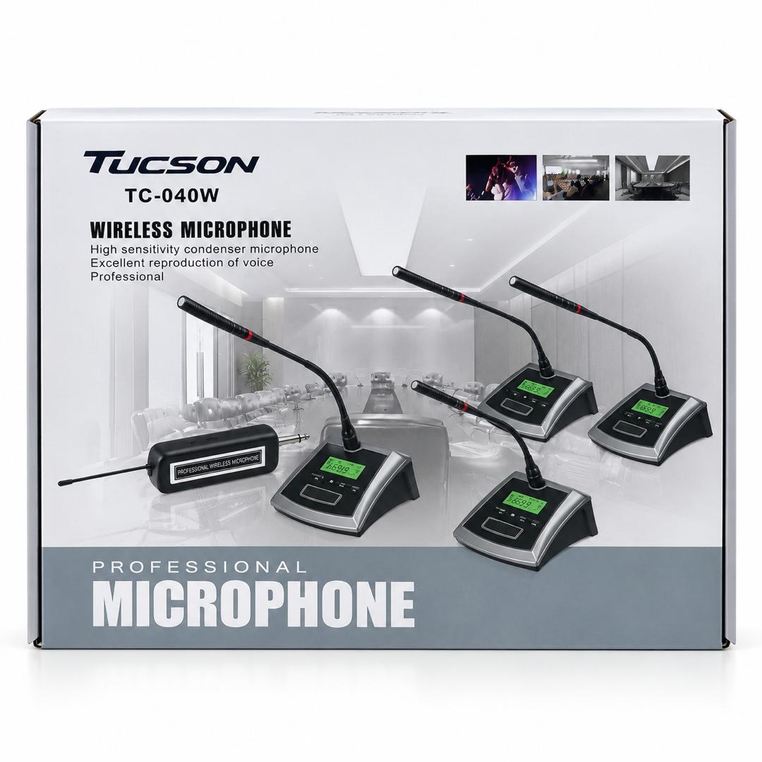 Système de conférence sans fil TUCSON TC-040W avec 4 micros col de cygne et récepteur